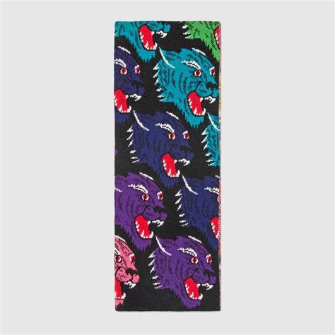 gucci rainbow panther scarf